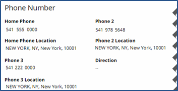 Associate Phone Numbers with Addresses
